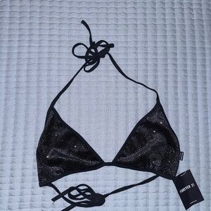 NWT Forever 21 Black Festival Top